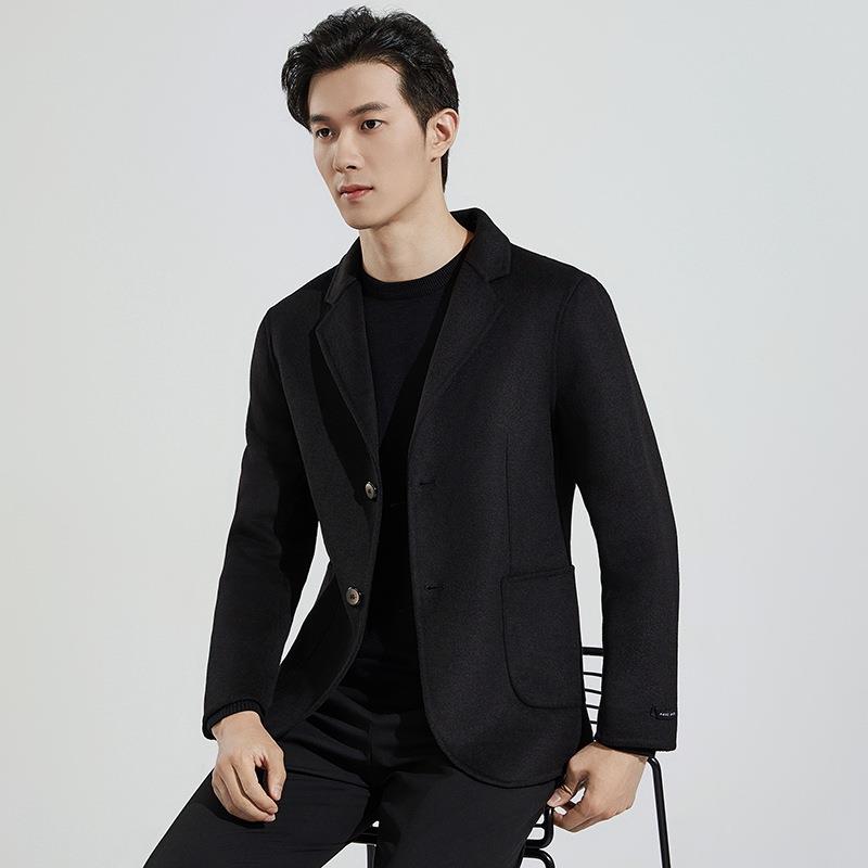 商双面呢男士羊毛1903-BB大衣务休闲西服短纯款厂家直子供色西装