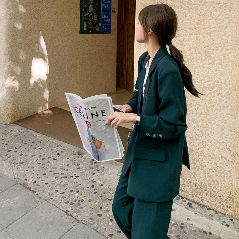 装女春秋装两件套年简约高级感套质休闲西套服长裤B207FNJ2气装两