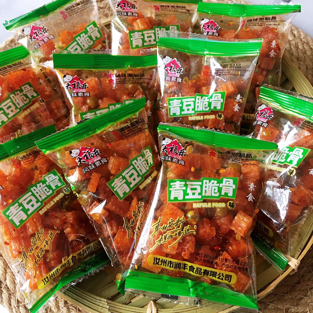 青豆脆骨500g麻辣素食大福乐面筋