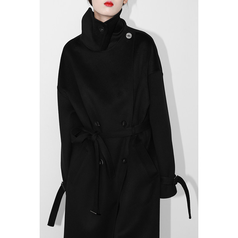 JUZININE原创设计长款双面呢大衣双排扣翻领羊毛羊绒风衣外套,女装/女士精品,风衣,淘宝优惠券,粉丝福利购,淘宝优惠卷