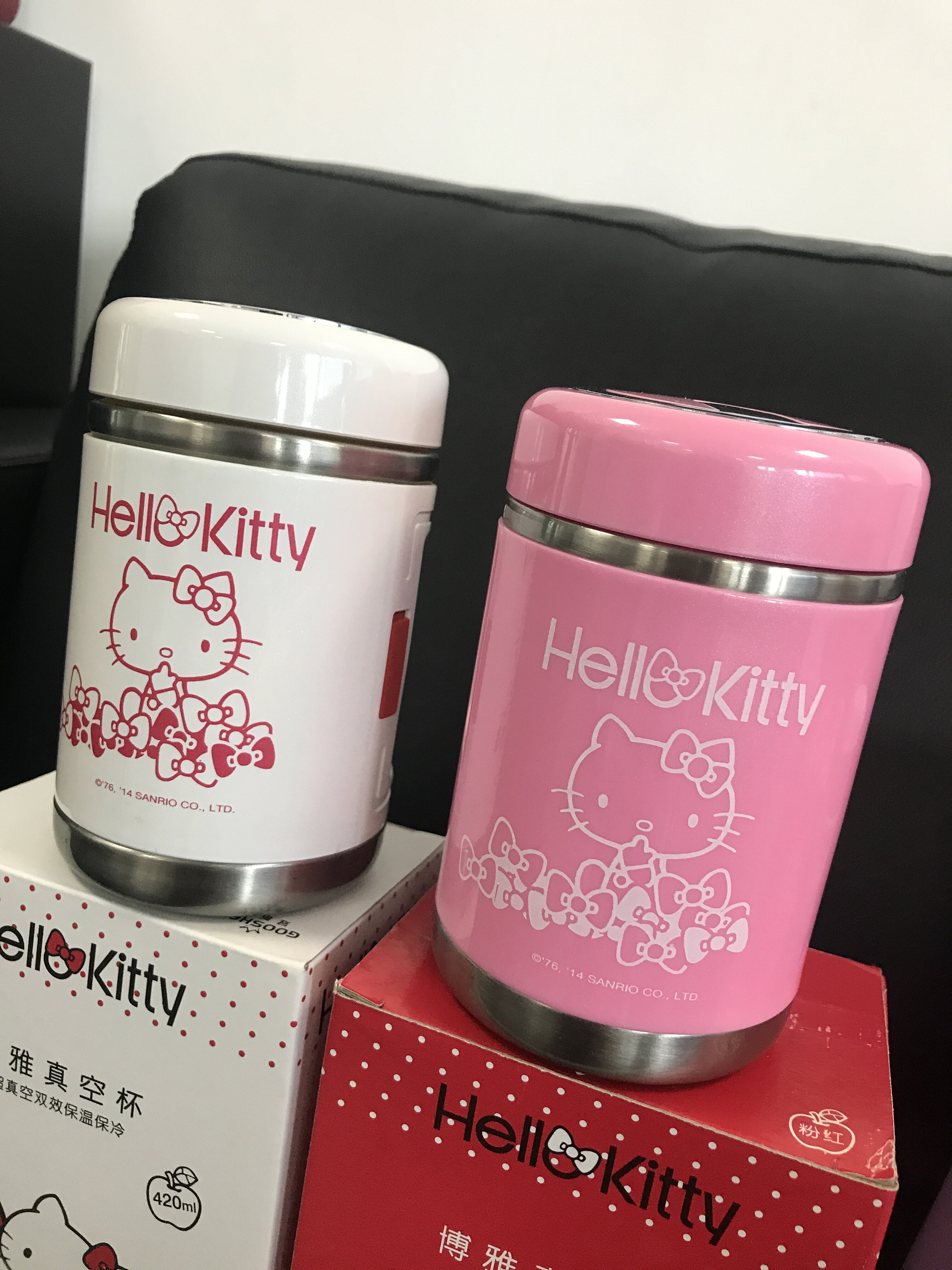 正品hello kitty控 保温杯博雅真空杯 冲泡杯 420ml 有防伪标