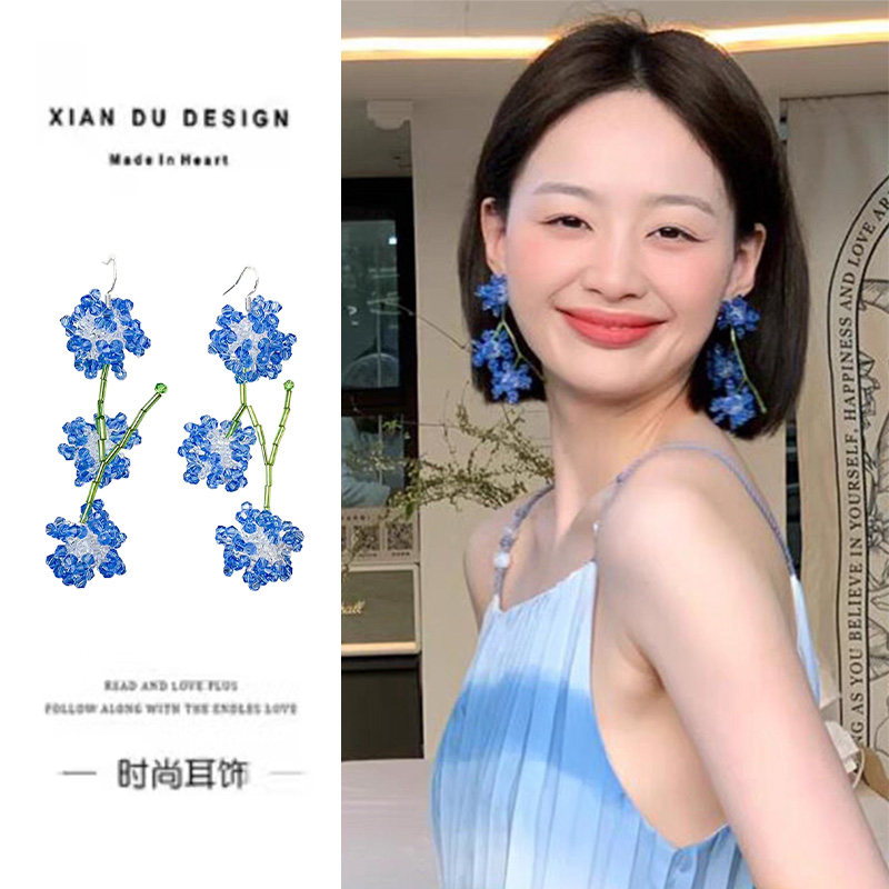 高级感浪漫度假流苏显脸瘦耳环