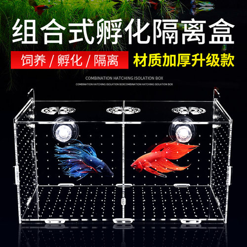 鱼缸隔离盒孵化盒亚克力饲养盒透明水族小鱼苗繁殖孔雀鱼乌龟斗鱼