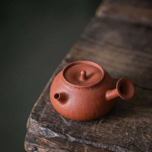 纯手工侧把壶小茶壶红陶泥紫砂功夫泡茶壶复古中式急需壶 110ml - 封面