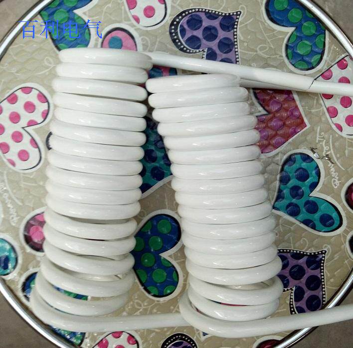 大圈3芯2,.5平方2.5米螺旋线弹簧线伸缩电缆国美苏宁苹果桌子展台