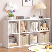 格子柜钢制自由组合落地置物书架幼儿园储物柜家庭阅读区布置书柜