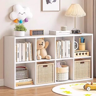 格子柜钢制自由组合落地置物书架幼儿园储物柜家庭阅读区布置书柜