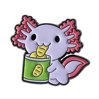 Pink salamander brooch, cute and girlish salamander dress, brooch, anti-exposure clasp, medal brooch thumbnail 2