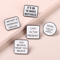How to make a simple black and white brooch, a cute English cartoon badge for students, a personalized and inspiring gift, and a metal medal thumbnail 6