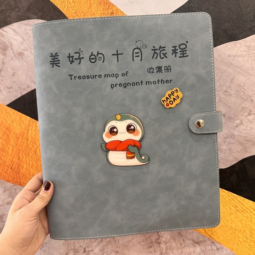 2025蛇宝宝产检收纳册孕妈档案册