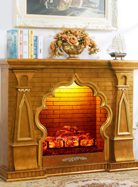 1.5米欧式壁炉电视柜仿真火焰电子装饰柜取暖器客厅家用白色LED灯
