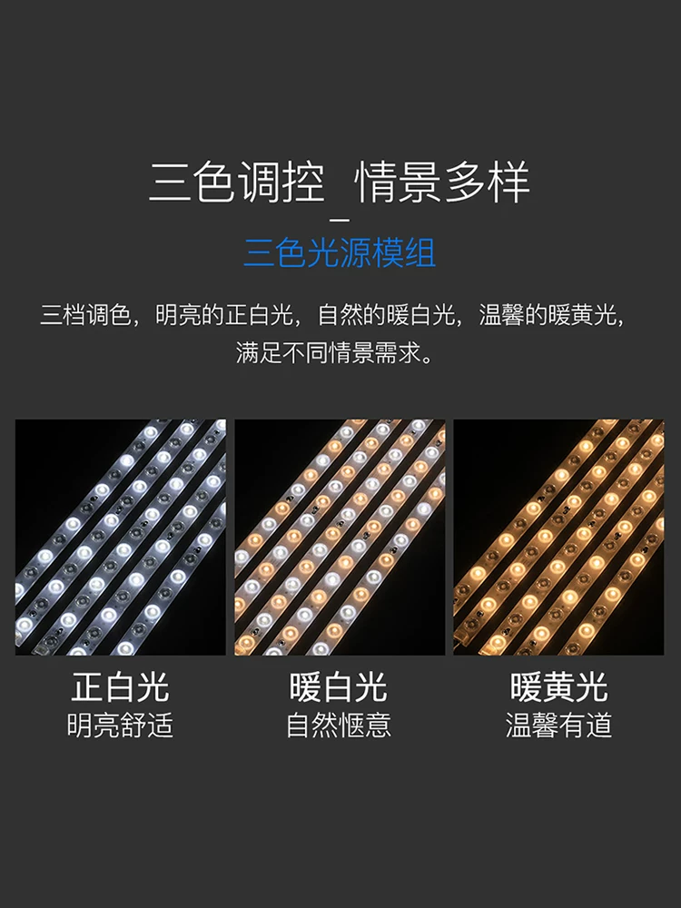 LED lights, ceiling light, lamp, changeable light strip, light panel for living room, three colors