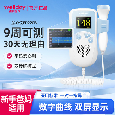 维德医疗胎心监测仪孕妇专用耦合剂多普勒胎儿胎动胎心监护检测仪