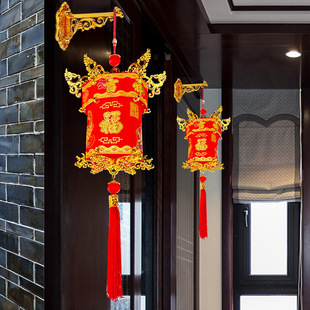 中国风装饰挂件灯笼挂饰过新年大红宫灯小灯笼入户门壁挂春节喜庆