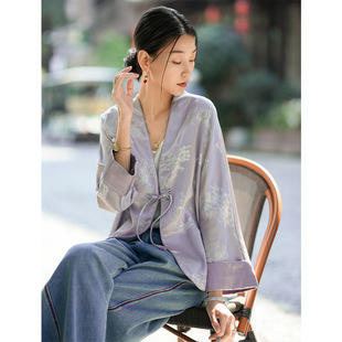 年轻版国风外套女2026新款春装设计感新中式重工提花长袖上衣开衫