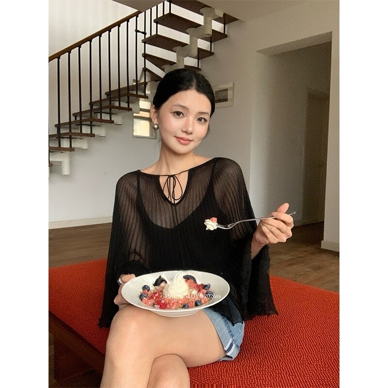 夏天丝吊带背心+披肩外套两件套法式优雅女上衣宽松2026时尚晚装
