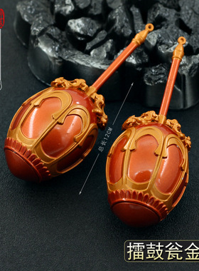 金属兵器模型隋唐演义李元霸擂鼓瓮金锤古风动漫刀剑22厘米送刀架