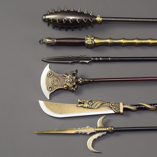 武器模型古代迷你林冲长枪武松刀剑小型金属兵器水浒传冷兵器大全