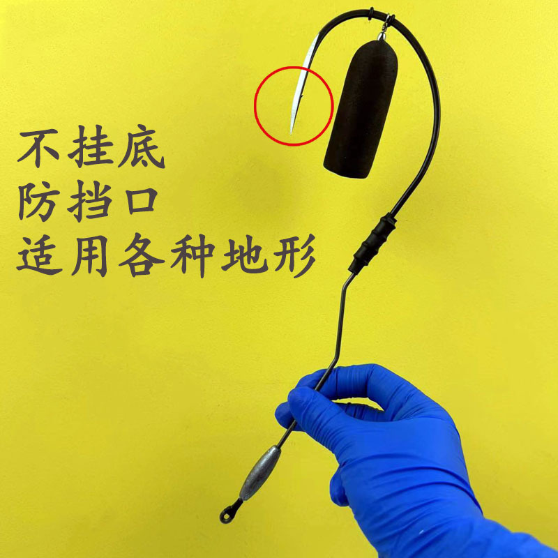 可视锚大鱼钩新款三弯钩无腿单钩二代三代四代鸬鹚短钢炮钩不跑鱼