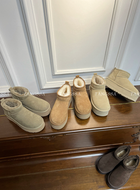 品质升级/断货王 mini厚底羊皮毛一体雪地靴短筒棉鞋加绒短靴女冬