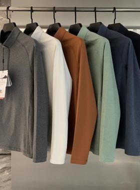 LU系列！黑科技磨毛！户外PATERNO男士半拉链立领打底衫长袖卫衣