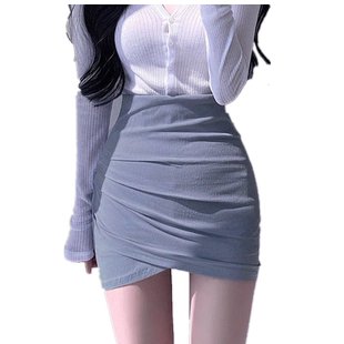 2024新款性感时尚百搭辣妹职业女性高腰显瘦紧身纯欲包裙短裙女潮