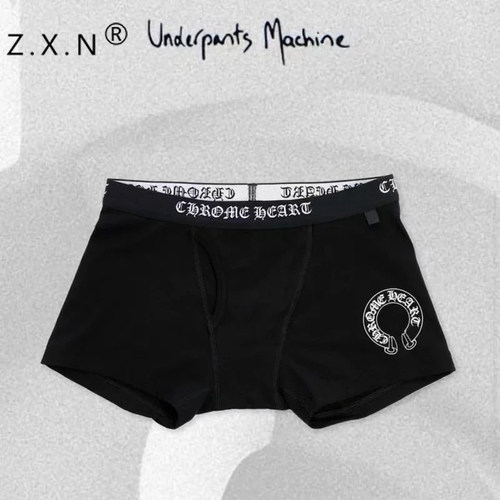 正品Z.X.N 字母四角裤纯棉chr十字架标内裤粉色黑色男女同款打底