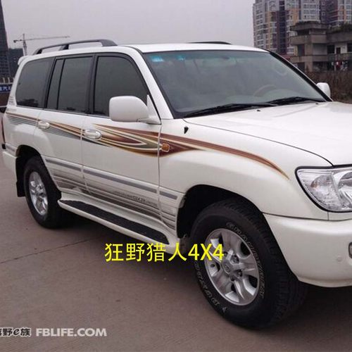 丰田兰德酷路泽拉花贴纸腰线彩条