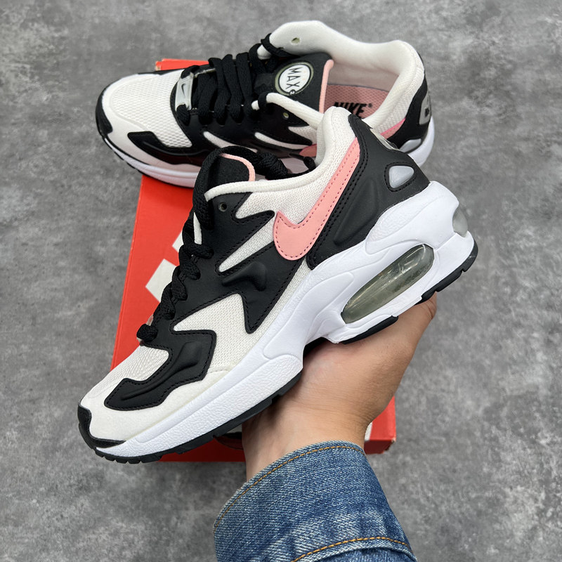 nike air max2 light耐克反光网面女子气垫减震休闲鞋ao3195-101