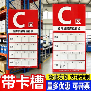仓库管理看板标识牌货架车间物料分区管理看板库存仓储管理信息栏定位导视牌出入记录看板仓库状态牌货架定制