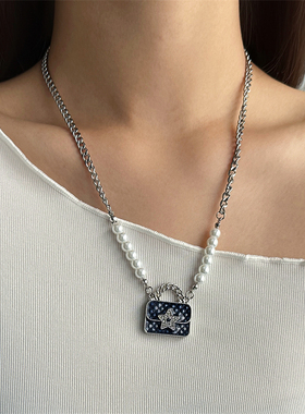 包包珍珠项链女配饰锁骨链