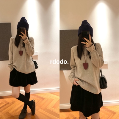 Rdodo自线 百搭小特别精致优雅日本进口不粘毛丝绒半身裙短裤裙