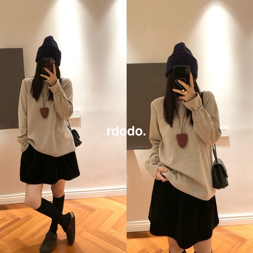 Rdodo自线 百搭小特别精致优雅日本进口不粘毛丝绒半身裙短裤裙