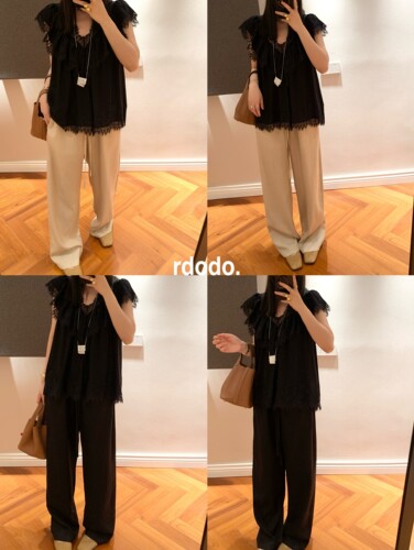 Rdodo自线 轻奢老钱风row裤雨露天丝亚麻松紧腰抽绳透气阔腿裤