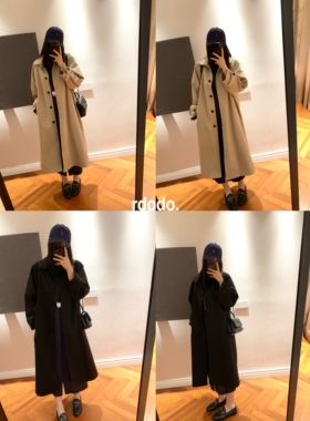 Rdodo自线c@rven法式极简优雅高奢防水面料休闲时髦外套长款风衣