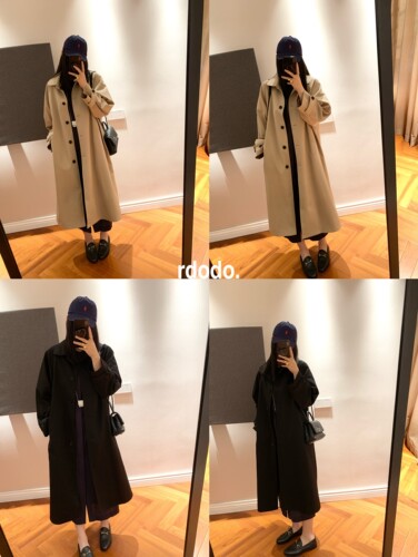 Rdodo自线c@rven法式极简优雅高奢防水面料休闲时髦外套长款风衣