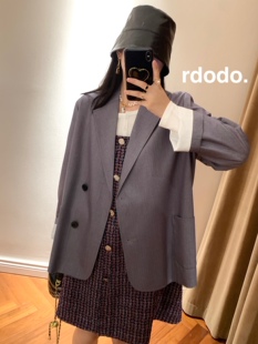 口可翻卷设计西装 正肩无垫肩袖 外套 意大利精纺面料经典 Rdodo自线