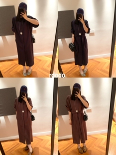 连衣裙 衬衫 Rdodo自线 row新贵老钱雨露天丝亚麻茧形显瘦系带长款