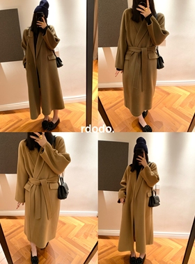 Rdodo自线静奢老钱时装法式西装山羊绒高支羊毛博主超爱长款大衣