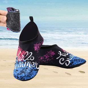 浮潜儿童涉水马卡龙色软鞋 防滑赤足贴肤瑜伽鞋 男女潜水鞋 沙滩鞋 袜
