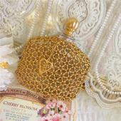 香水瓶分装 瓶香薰原创约翰瓦维斯款 黄铜手工编织玻璃沾瓶复古摆件