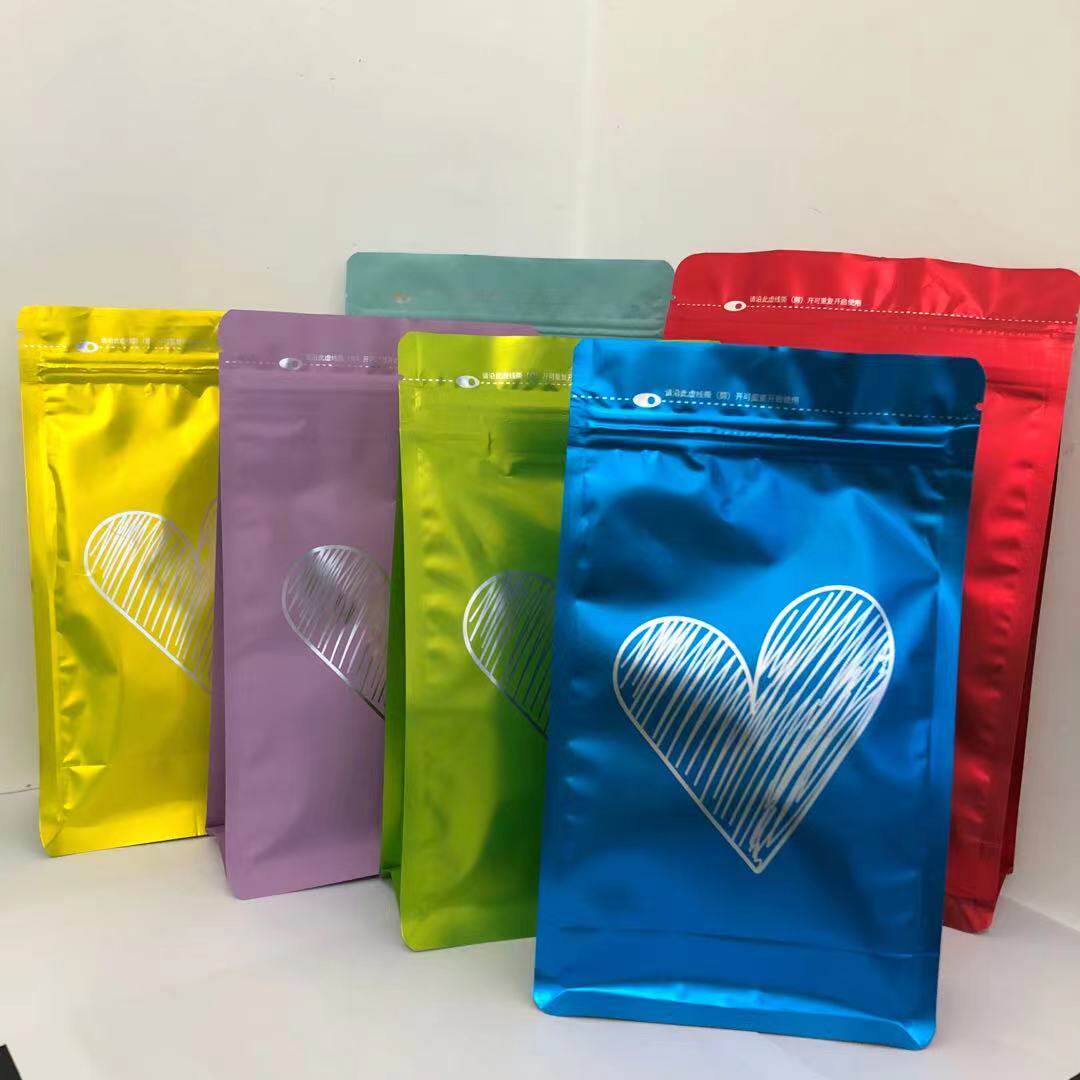 彩色八边封镀铝密封包装袋子猫粮狗粮茶叶休闲食品自封拉链袋包邮