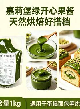 嘉莉堡绿开心果酱烘焙商用500g