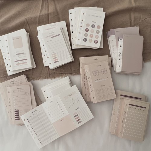 PaperNice A7/M5/A6高颜值功能性三折页日程计划读书打卡替换活页
