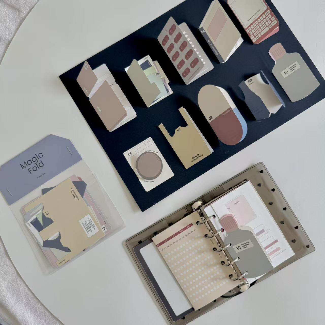 PaperNice原创意魔法机关折页手帐素材异形便签纸可爱小物分隔页图片