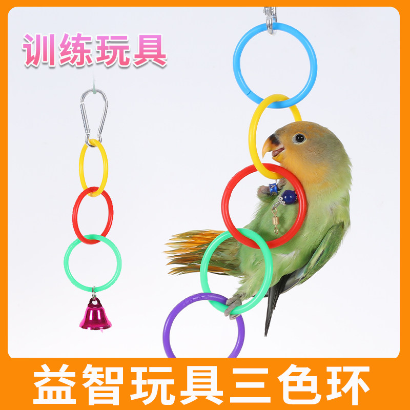 鹦鹉啃咬玩耍玩具彩色吊环鸟用解闷攀爬牡玄凤用玩具用品大全