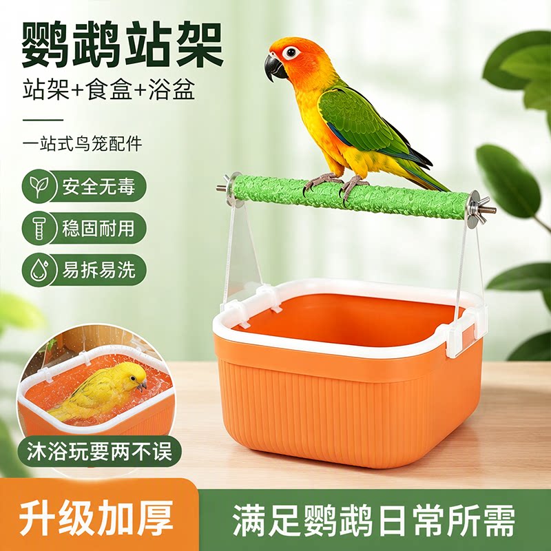 鹦鹉桌面站架站杆牡丹玄凤专用定点排便训练站架互动桌面平台