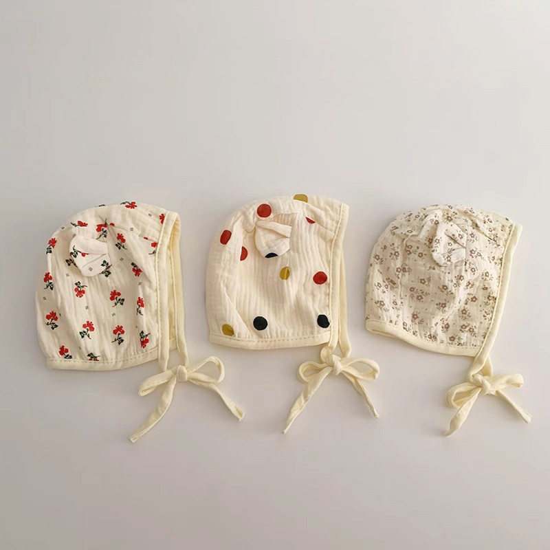 韩国婴儿帽子秋冬时尚新款可爱超萌护囱门新生儿护耳帽宝宝胎帽