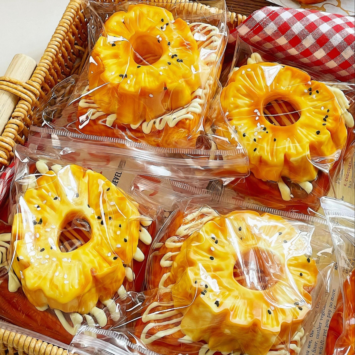 小红书爆款高颜值菠萝片厚土司捏捏乐纯手工食品级硅胶减解压玩具