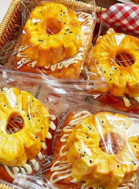 小红书同款手工菠萝片厚土司捏捏